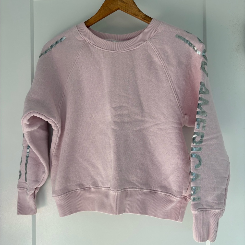 Good American Pink Sweatshirt with Silver Accents